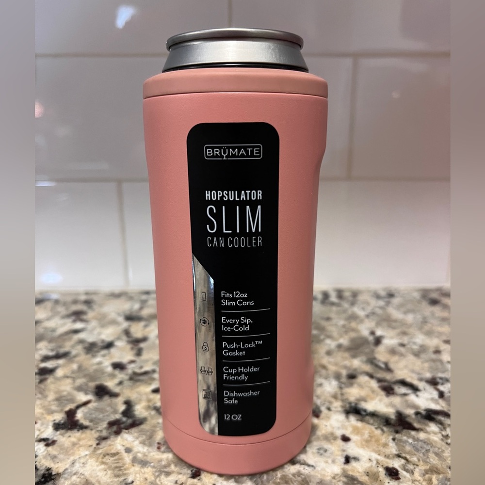 NWT Brümate Hopsulator Slim in Morning Rose Retired Color Insulated Can Cooler